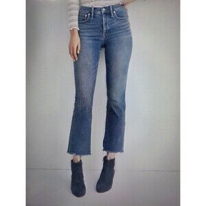 Madewell Cali Demi-Boot Jeans Kick Flare Crop Fleetwood Wash Size 28